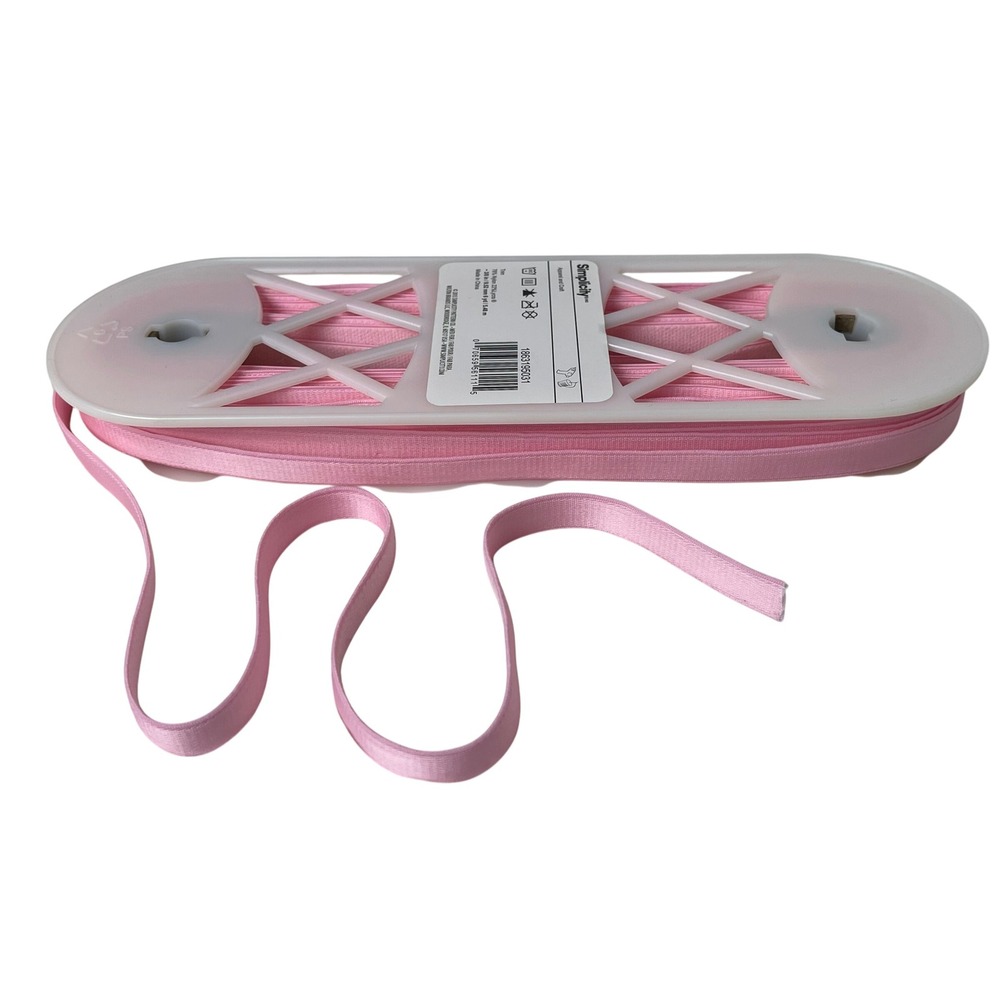 00447 - Simplicity Pink Elastic Trim 11.25‎ (total), 3/8" wide Apparel Craft
